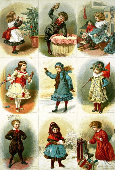 Christmas Cards Depicting Various Children